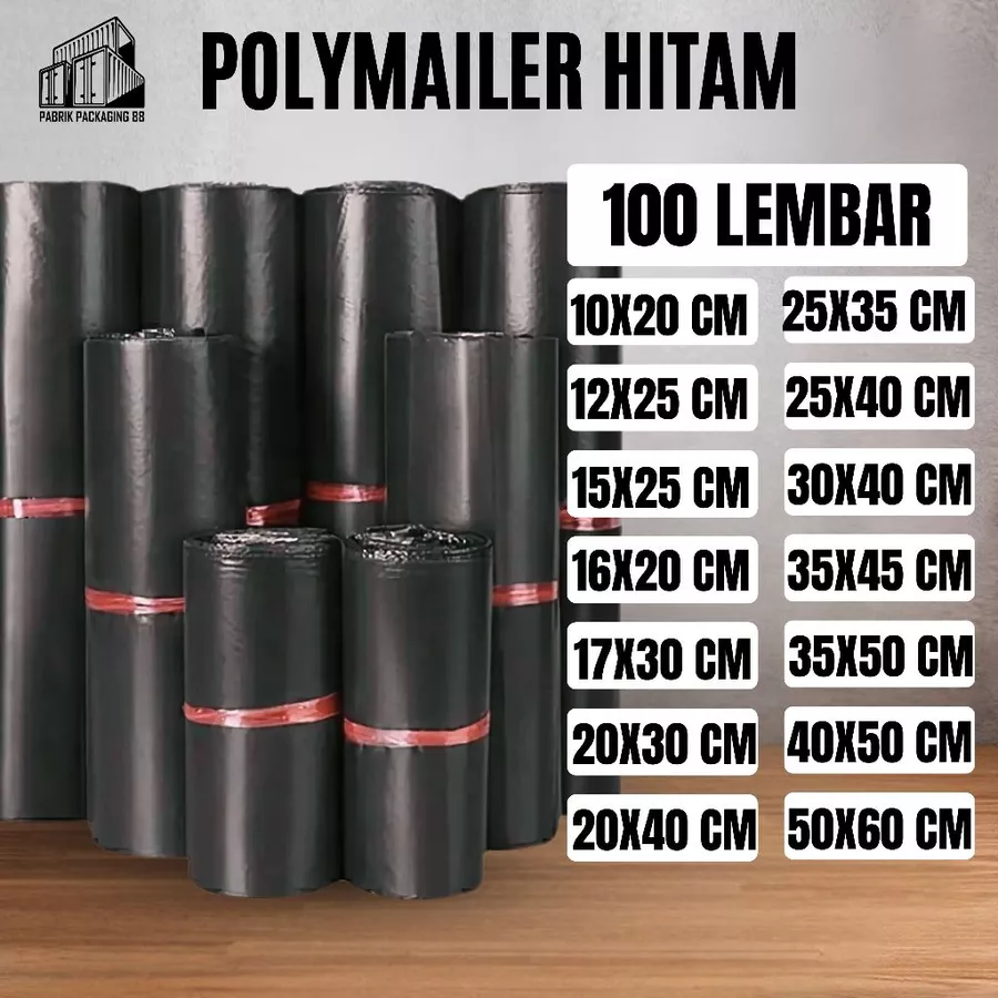 Polymailer Hitam Packing (100pcs)