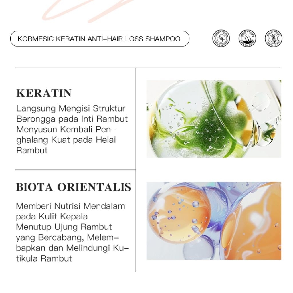 Jual KORMESIC Shampoo Keratin Anti hair loss 240gr | Shampoo Anti ...