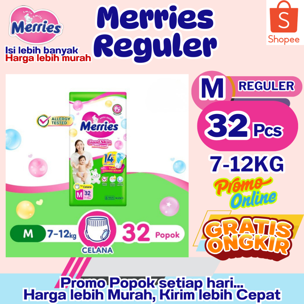 Jual Merries Size M32 Good Skin Pants - Sekali pakai - Anti bocor ...