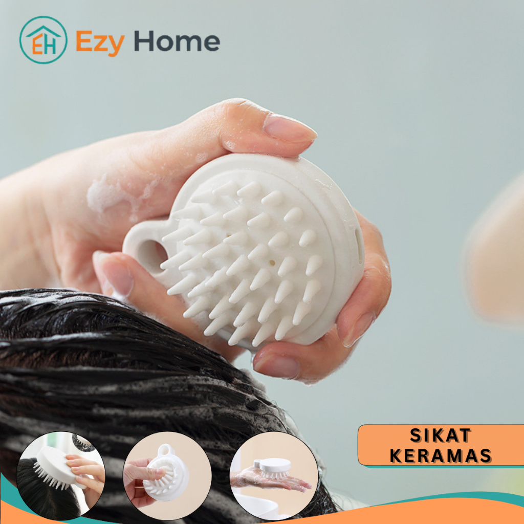 Jual Ezy Home - Sikat rambut silikon praktis, mudah digenggam, bisa ...