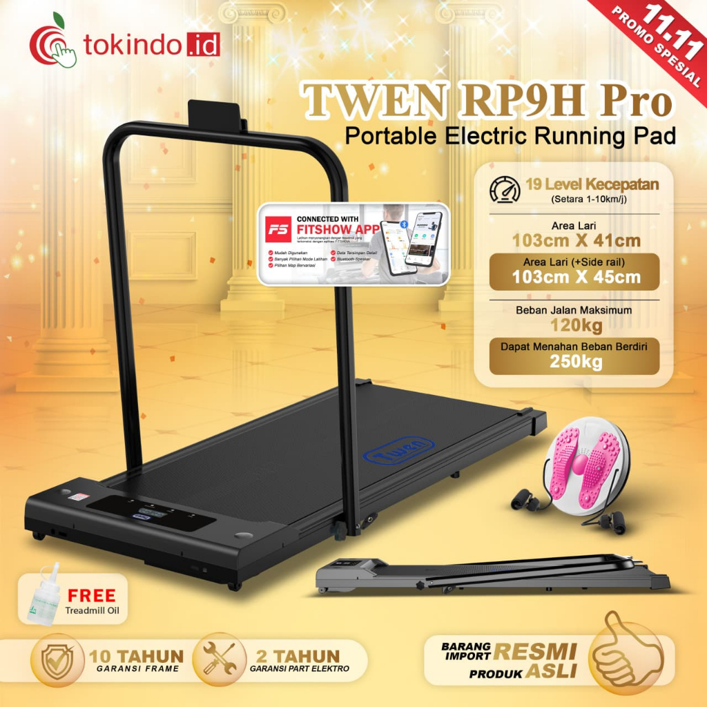 TWEN RP7s RP7sH ISmart Plus RP8H+ RP8H Pro RP9H Pro Treadmill Listrik  Treadmill Portable Walking Pad Running Pad Treadmill Lipat Alat Olahraga
