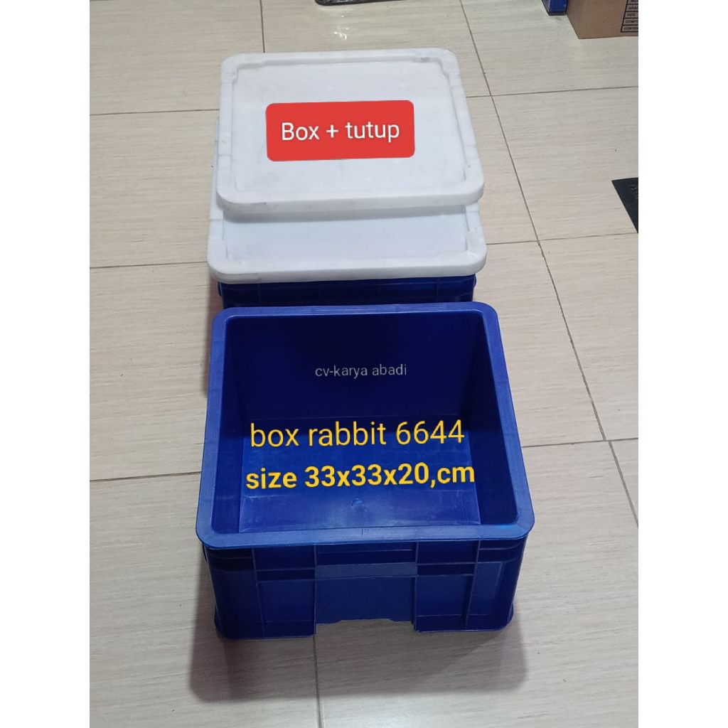 Jual box container Rabbit 6644 size 33x33x20,cm 1 paket isi 10pcs box ...
