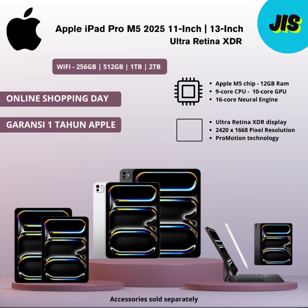 Jual Apple iPad Pro M5 2025 11-Inch & 13-Inch WiFi Only 256GB 512GB 1TB ...