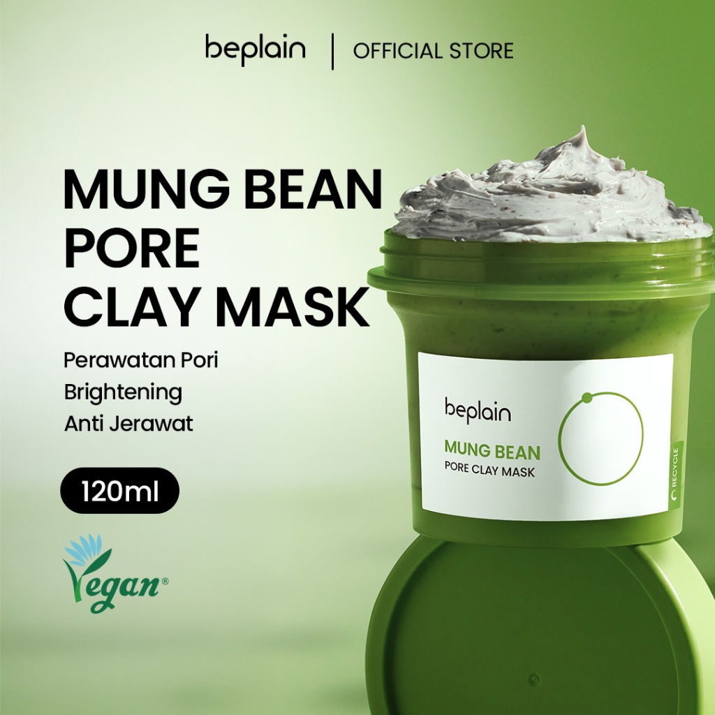 Jual BEPLAIN MUNG BEAN PORE CLAY MASK 120ml | Wash Off Mask – Perawatan ...