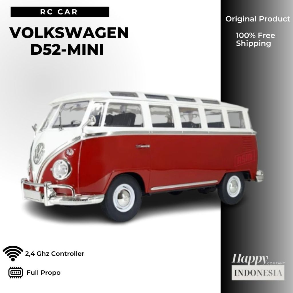 Jual RC Car Mobil Van VW Combi Volkswagen Kombi D52 Mini 1/16 Mainan ...