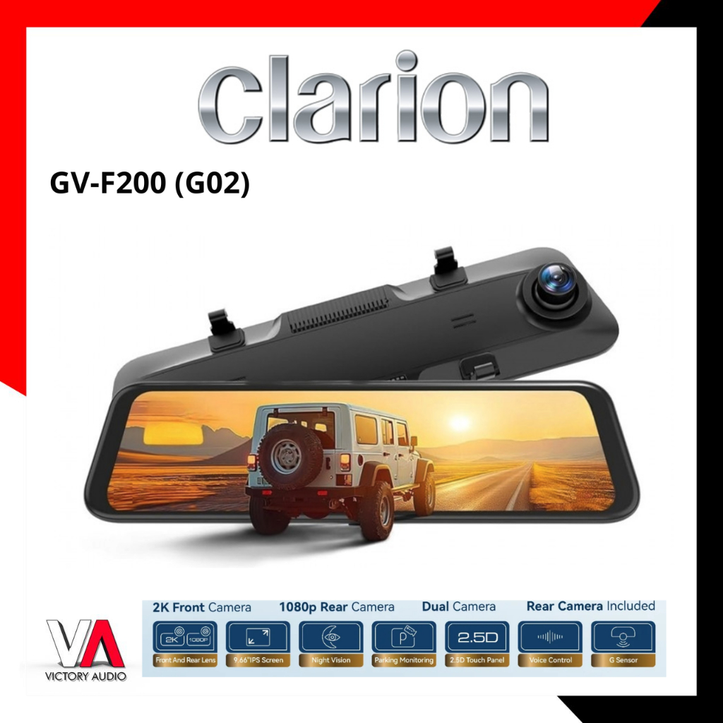 Jual Clarion GV-F200 G02 Dashcam Mobil 9.66