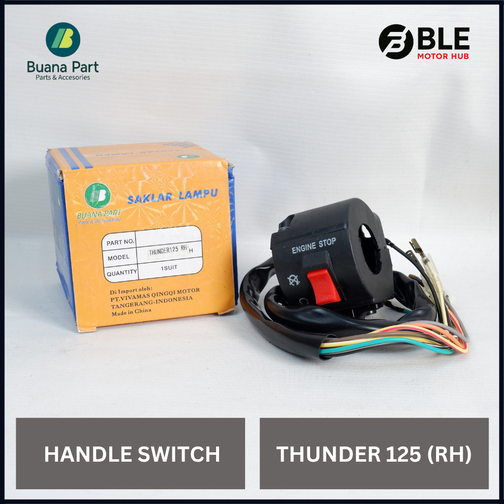 Jual Buana Part Saklar Kanan Thunder 125 | Handle Switch | BLE Motor ...