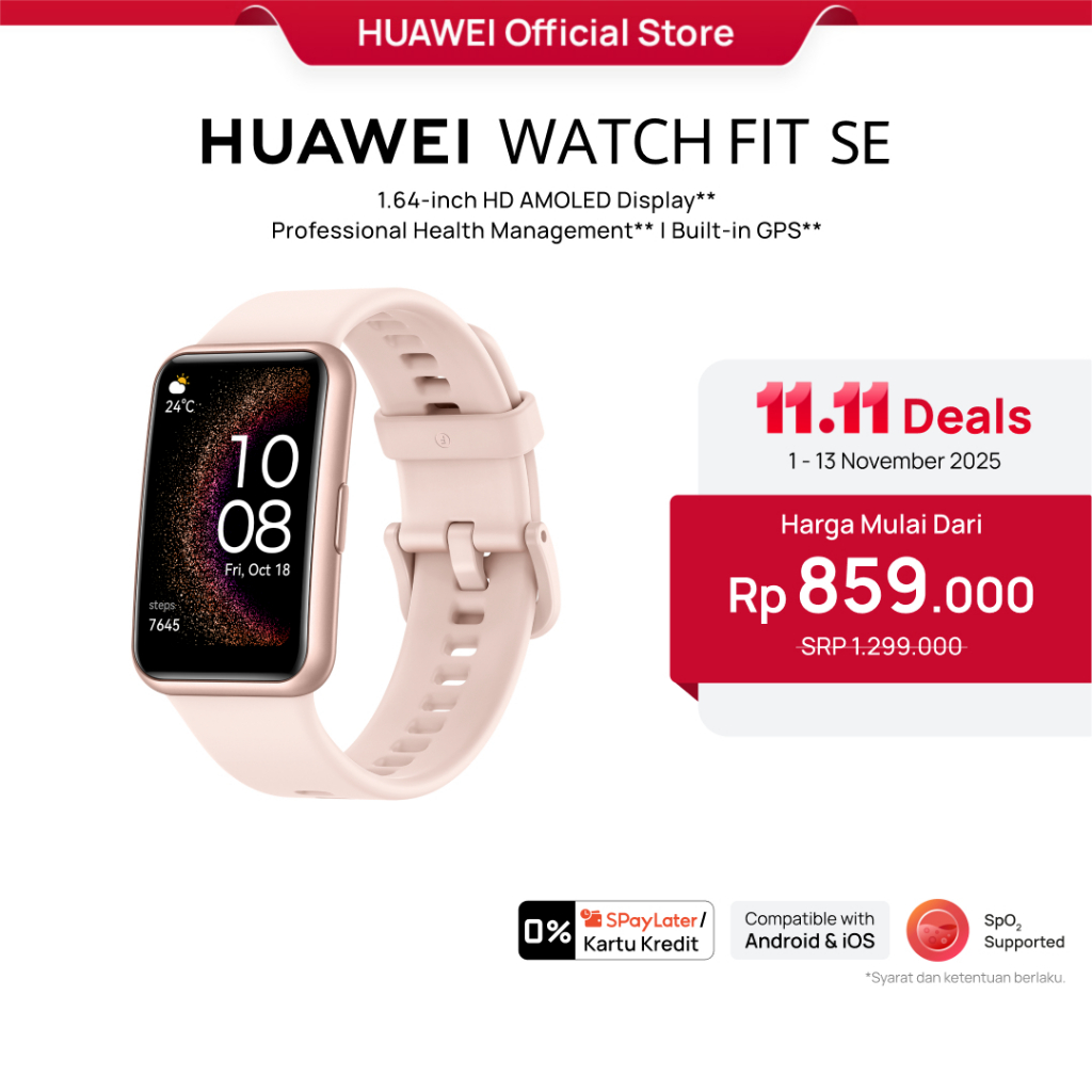 HUAWEI WATCH FIT Special Edition Smartwatch HD AMOLED 24/7 Active  Health Management Built-in GPS Fast Charging