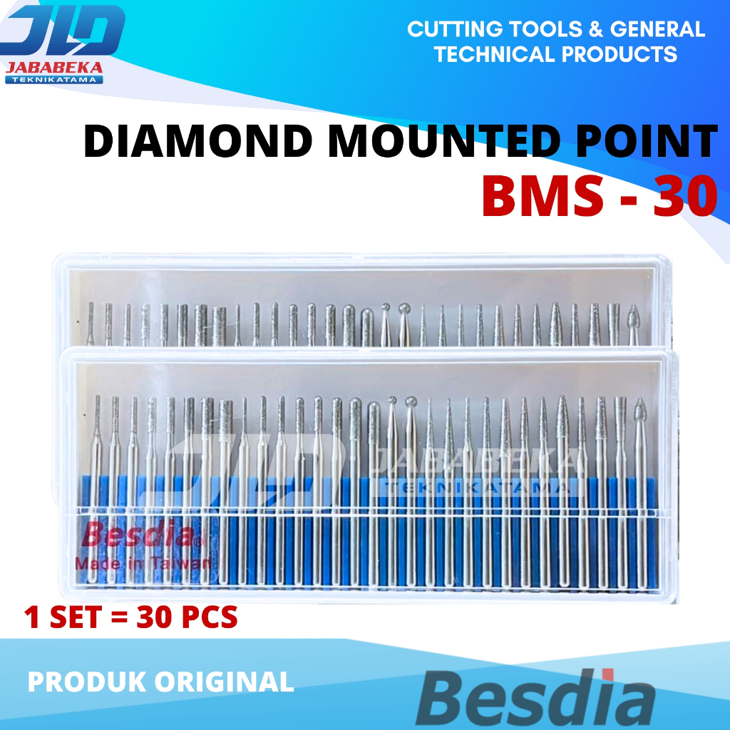 Jual Besdia Diamond Mounted Point BMS-30 Diamond Mounted Point Isi 30 ...