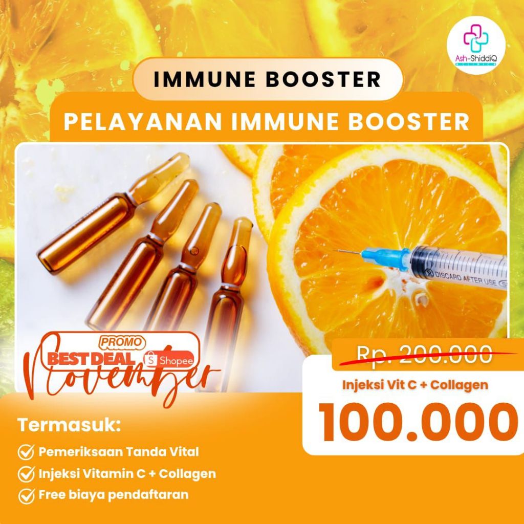 jual glutathione injeksi IMMUNE BOOSTER PROMO HEBOH NOVEMBER - Free Biaya Pendaftaran+Pemeriksaan ttv+Injeksi Vitamin C/Injeksi Vitamin C + Collagen/ Infus Immune Booster import_2020_10_15_130857