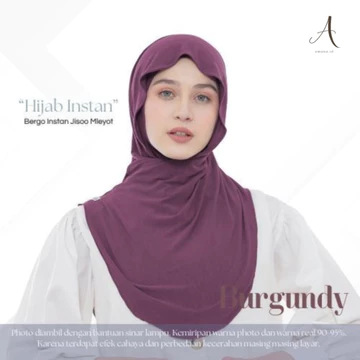 Hijab Instan Bergo Huma Bahan Kaos Rayon Cooltech Meleyot Pashmina Top Bisa Empat Model Size M