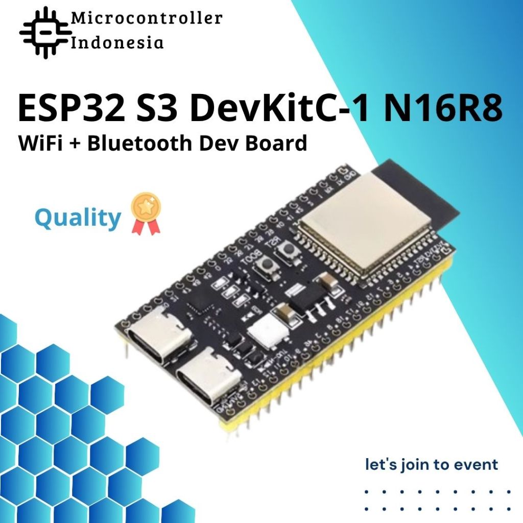 Jual SP32 S3 DevKitC-1 N16R8 WiFi + Bluetooth Dev Board Soldered ...