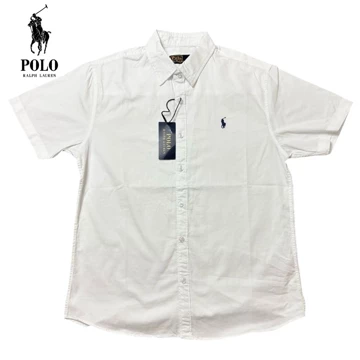 Kemeja Polo Ralph Lauren Pria Lengan Pendek Bordir Slim Fit