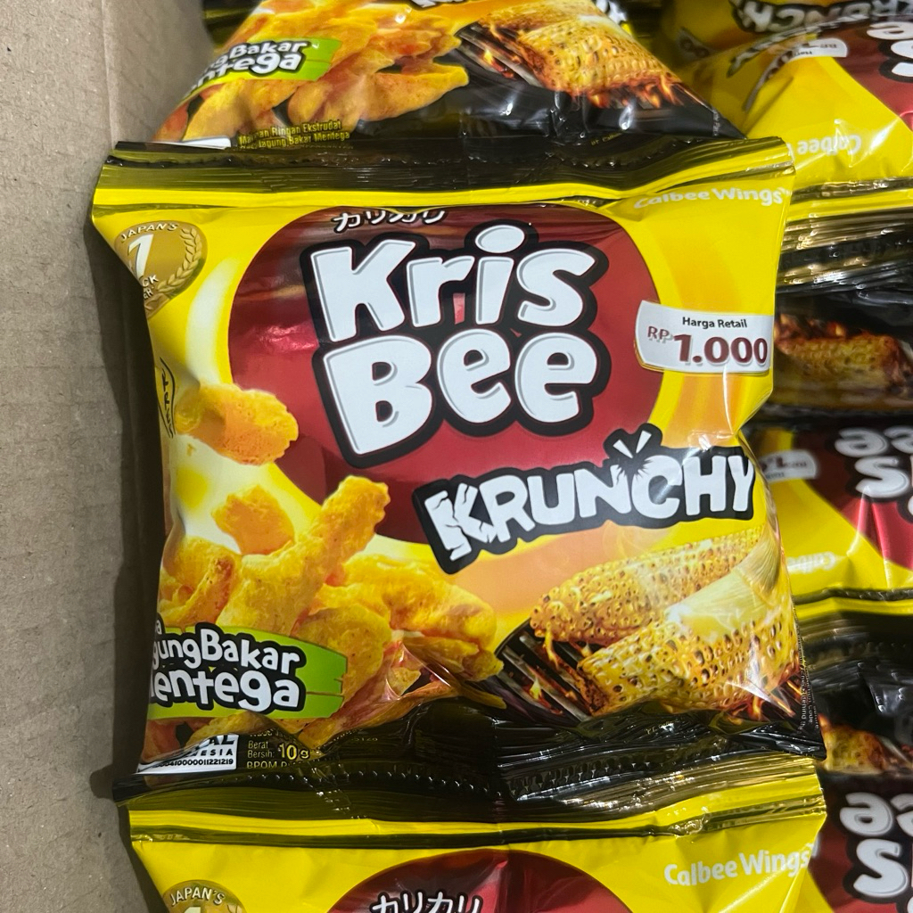 Jual Krisbee Krunchy Jagung Bakar Mentega 1 Renceng 10 Pcs - Kris Bee ...