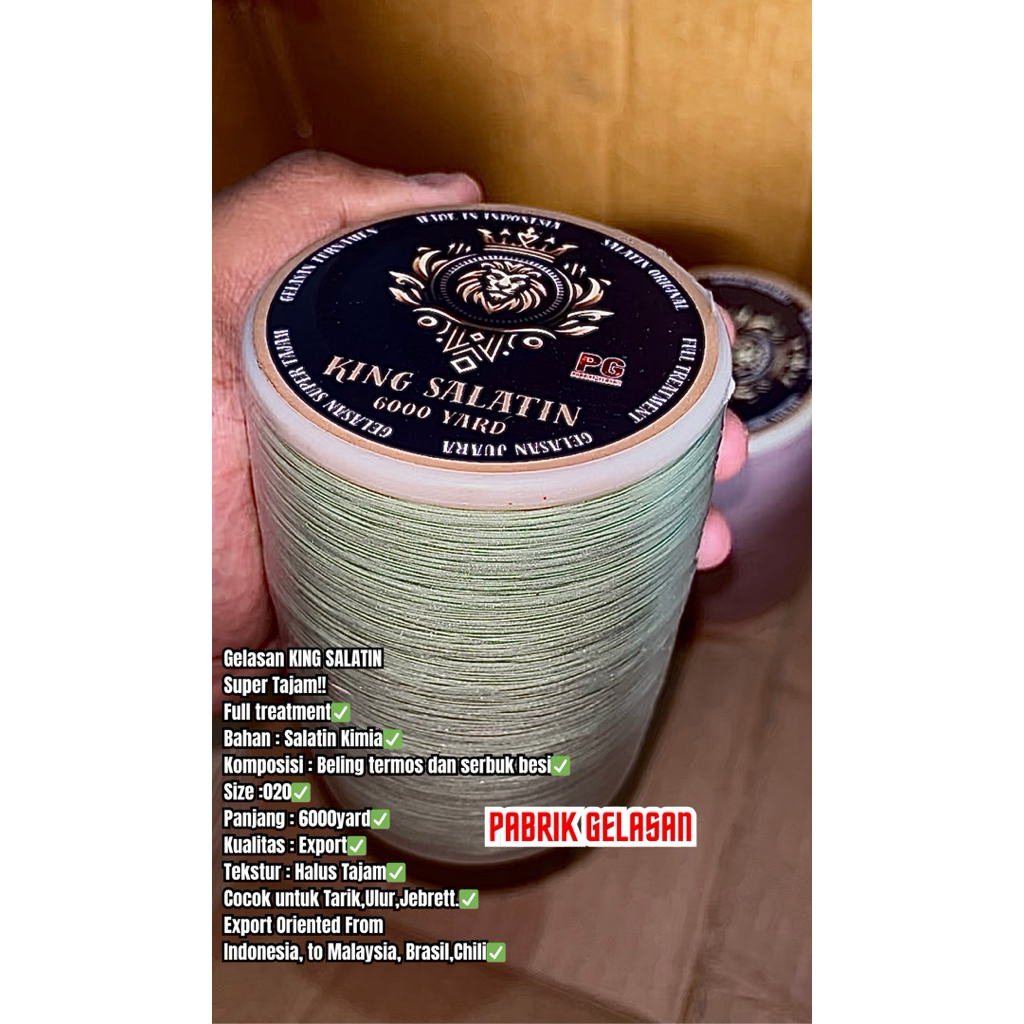 Jual Gelasan KING SALATIN MATOT 6000Yard 020/022 (Asli Original ...