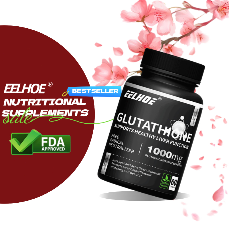 eelhoe glutathione 1000mg EELHOE Glutathione 1000 Mg, Mendukung Detoksifikasi Hati Dan Meningkatkan  Kesehatan Sel, 60 Kapsul