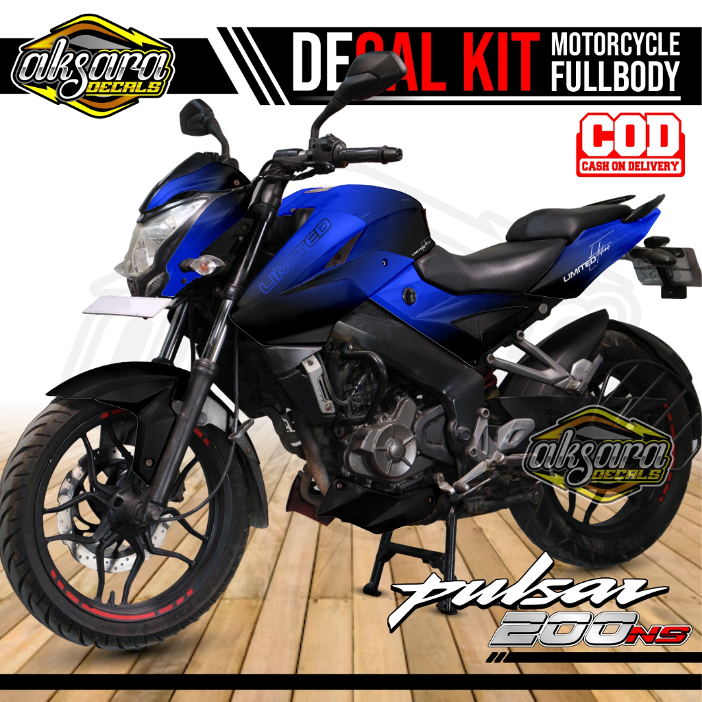 Jual (COD) Decal Sticker Full Body Motor Kawasaki/Bajaj Pulsar 200NS ...