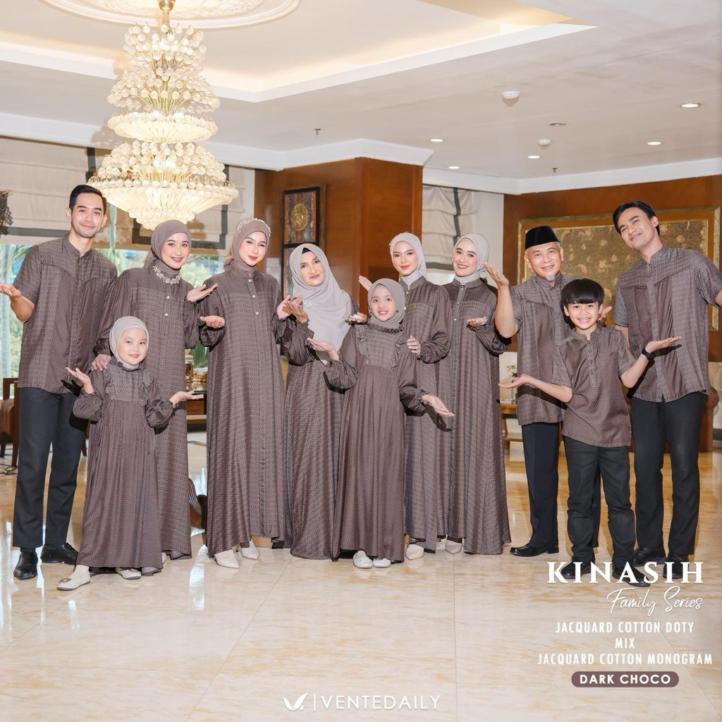 Riva Fashion Kinasih Set Couple Family Baju Seragam Keluarga Terbaru Lebaran 2025 Bahan Katun Dotty Super Adem