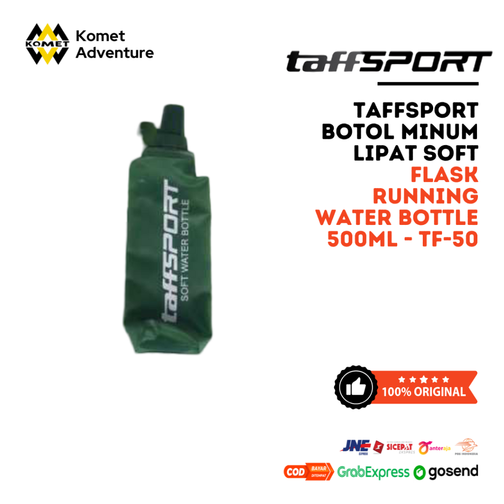 Jual TaffSPORT Botol Minum Lipat Soft Flask Running Water Bottle 500ml ...