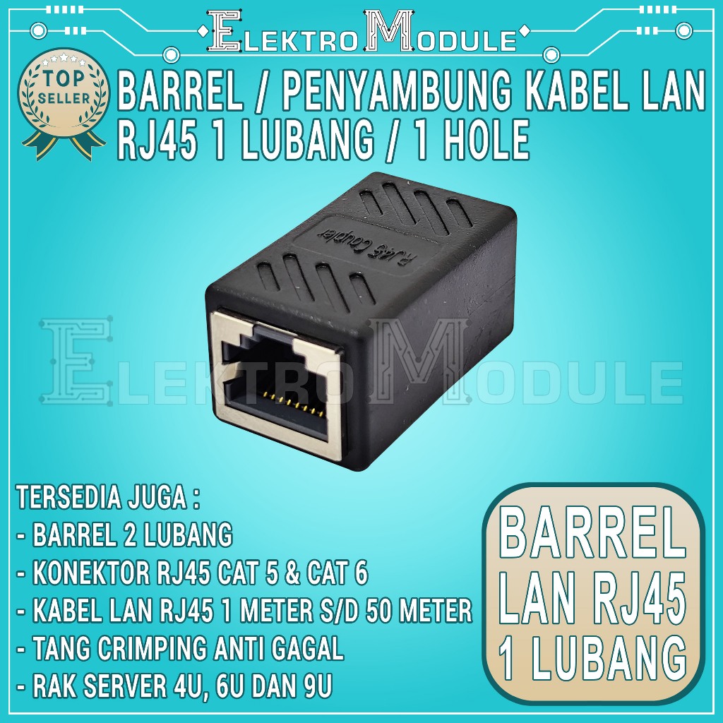 Jual Barrel RJ45 / Sambungan UTP / Sambungan LAN / Sambungan RJ45 ...
