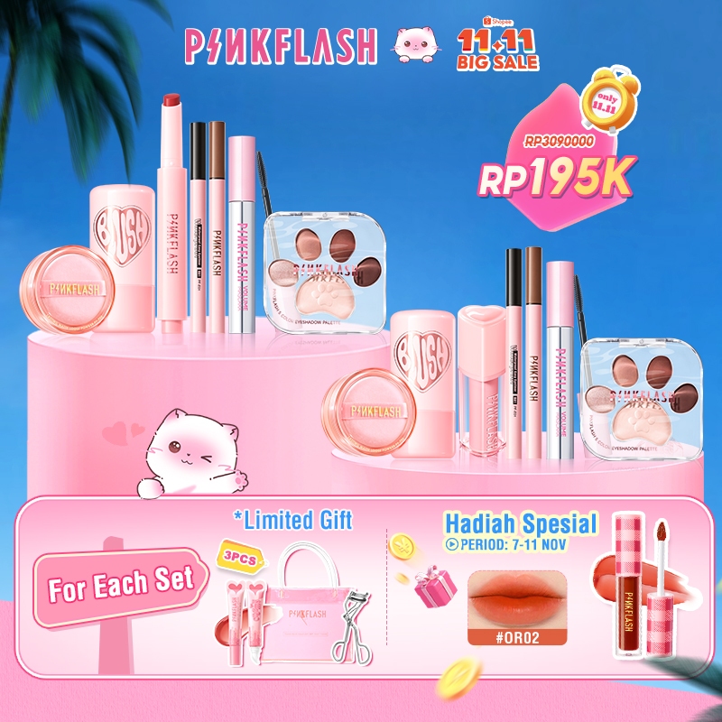 Jual [11.11 LAUNCH SPECIAL]PINKFLASH 7PCS Makeup Set Eyeshadow Palette ...