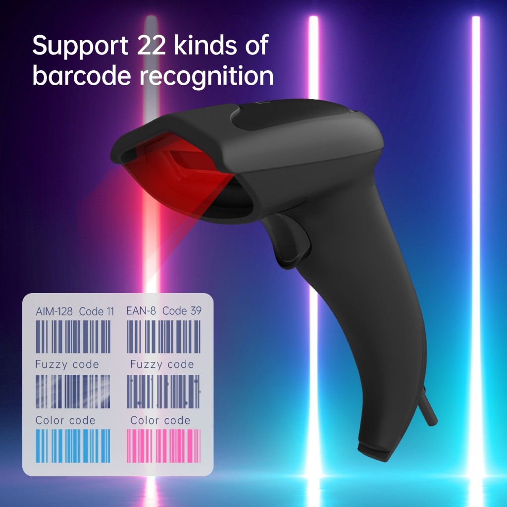 Jual Deli ES201 Handheld Barcode Scanner | Scanning CMOS | Screen 1D ...