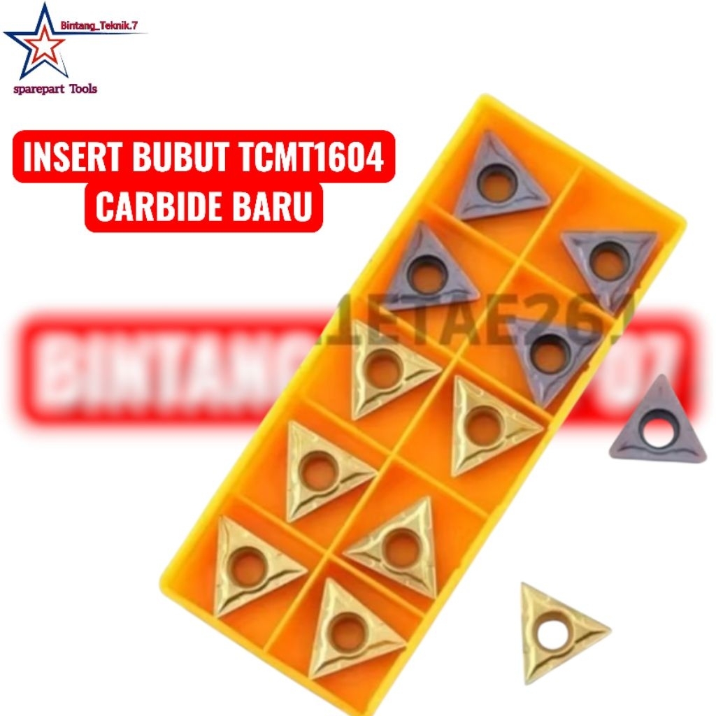 Jual Insert Bubut TCMT 1604 Carbide Cocok Untuk Holder STUCR STGCR ...