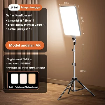 GMETAL Lampu Foto 88W Lighting Lampu Sorot Lighting Studio 2.1M Tripod For Live Streaming