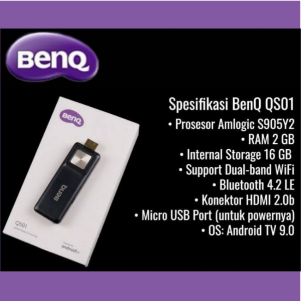 Jual Android Tv stick BenQ Qs01 Ram 2Gb/Rom 16Gb 4K | Shopee Indonesia