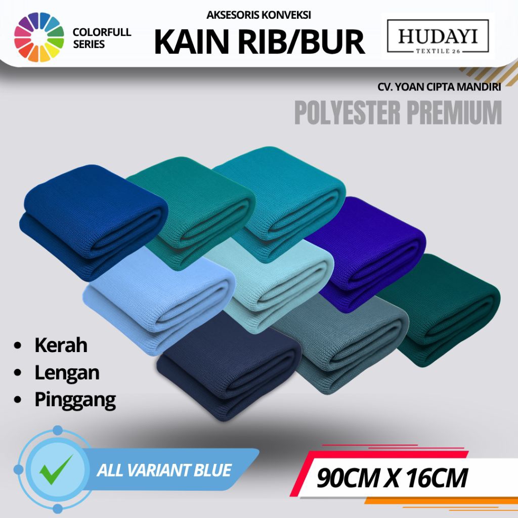 Jual Kain Rib Polyester Polos Aksesoris Jaket Lembaran Meteran Tebal ...
