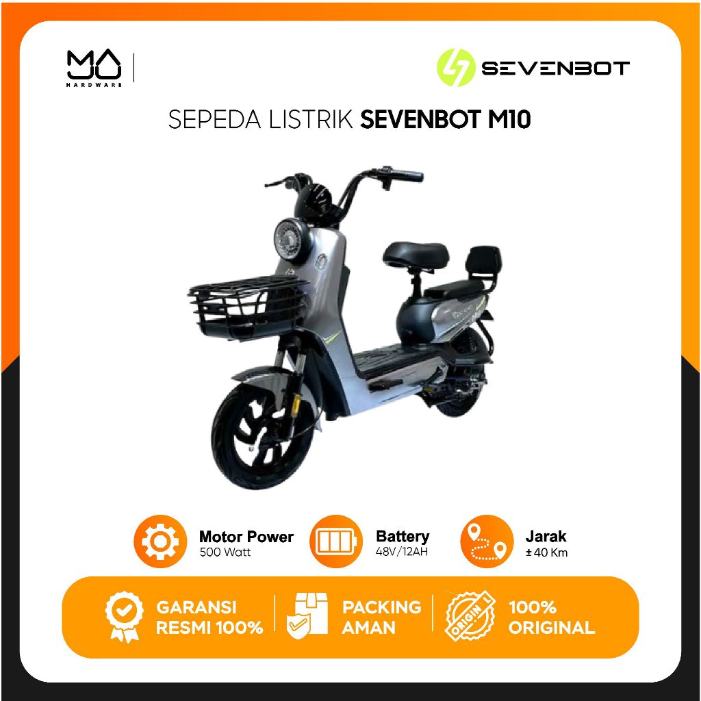 Jual Sepeda Listrik Sevenbot M10 43km/jam Terbaru - Garansi Resmi ...