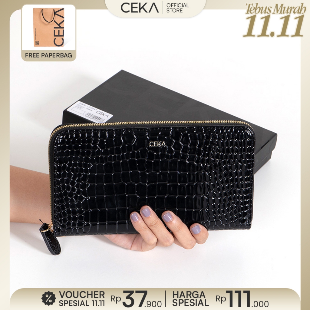 Jual CEKA Dompet Wanita Dompet Kartu Serbaguna Panjang Wallet - Rinda ...