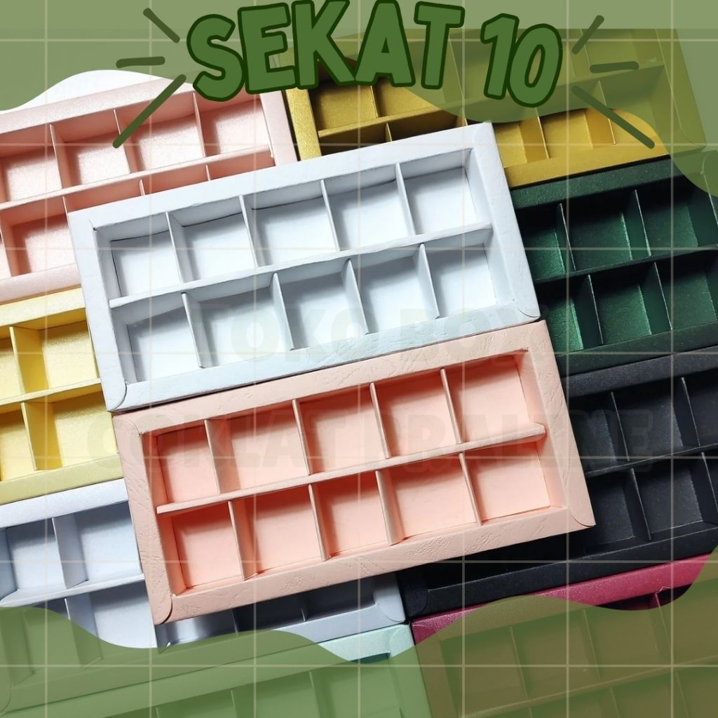Jual BOX COKLAT PRALINE SEKAT 10 , KOTAK COKELAT , kotak SOUVENIR , BOX ...