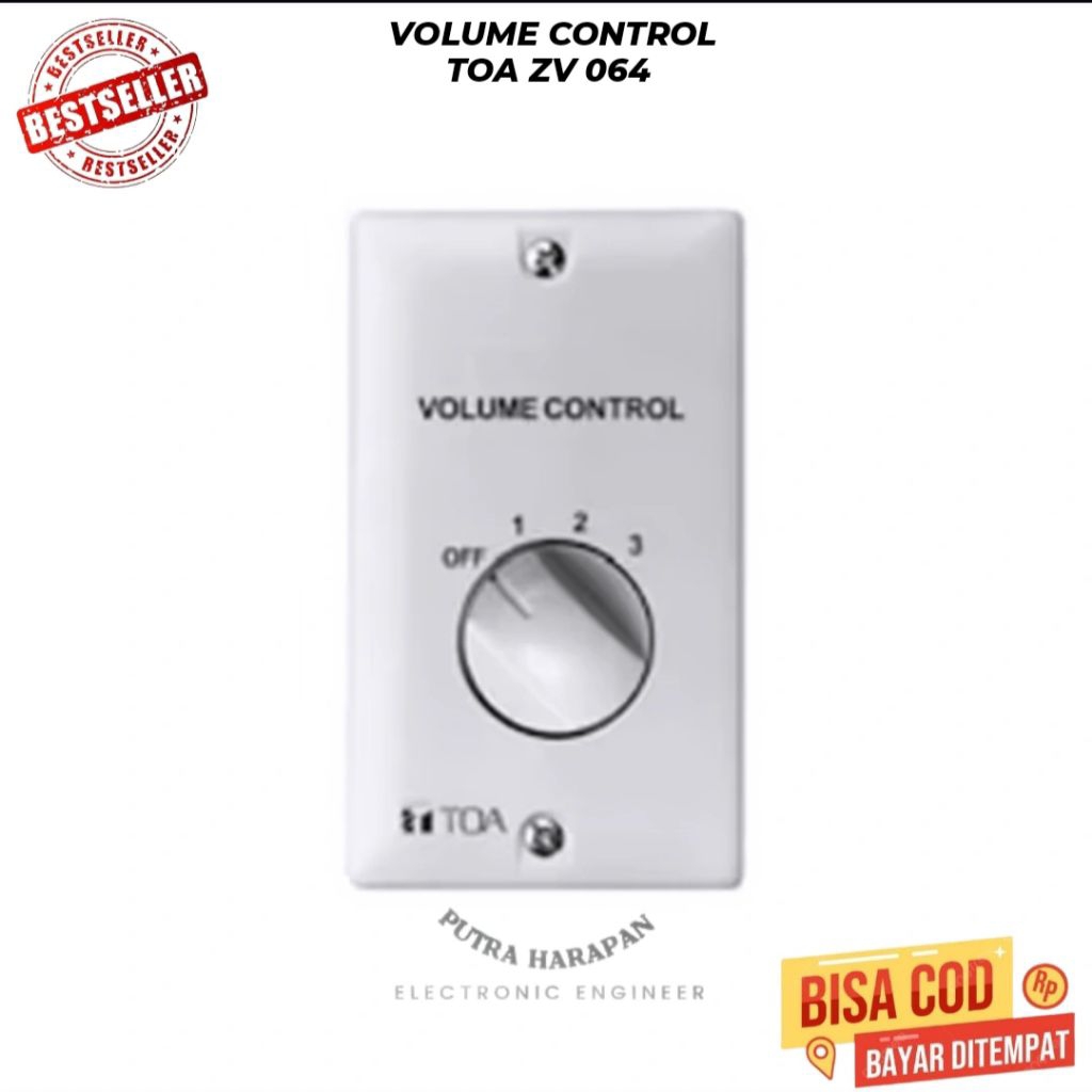 Jual TOA VOLUME CONTROL MODEL ZV-064 ATTENUATOR 6 WATT ORIGINAL ...