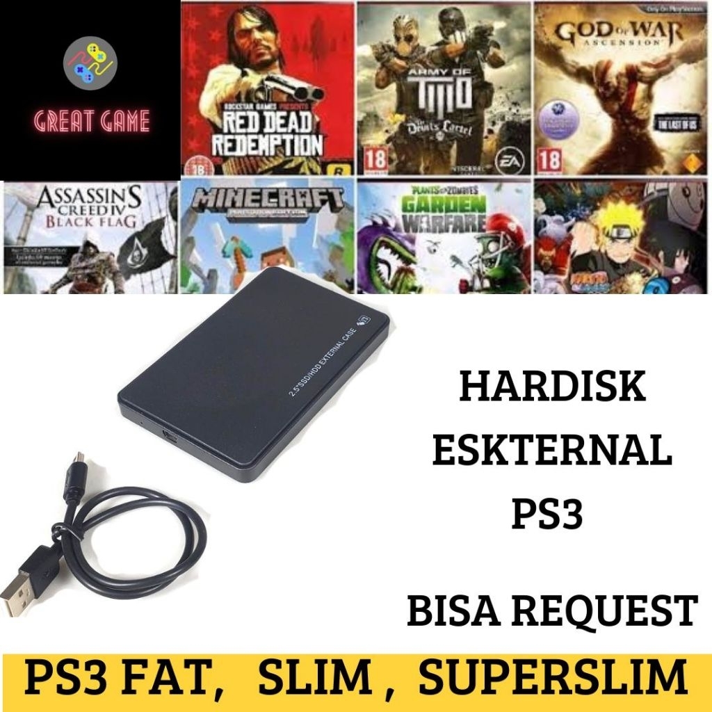 Jual HDD External Ps3 untuk penyimpanan game ps3 fat slim dan superslim ...