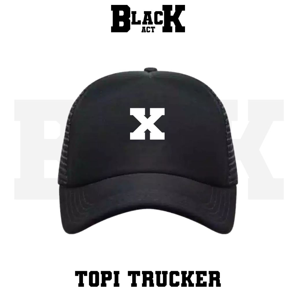 Jual TOPI TRUCKER HURUF X INISIAL | Shopee Indonesia