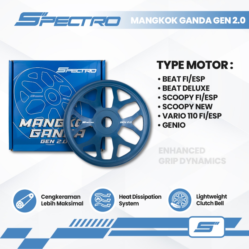 Jual Spectro Mangkok Ganda Gen 2 Beat Scoopy Fi ESP Deluxe Genio New ...