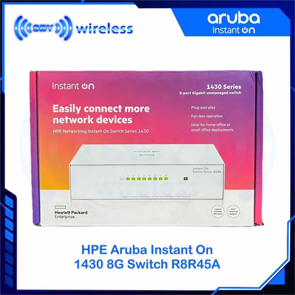 Jual HPE Aruba Instant On 1430 8G Switch 8-Port Gigabit Unmanaged ...