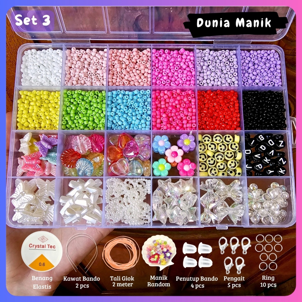 Jual Dunia Manik - DIY Craft Kit Gelang Manik Manik Aesthetic - Manik ...