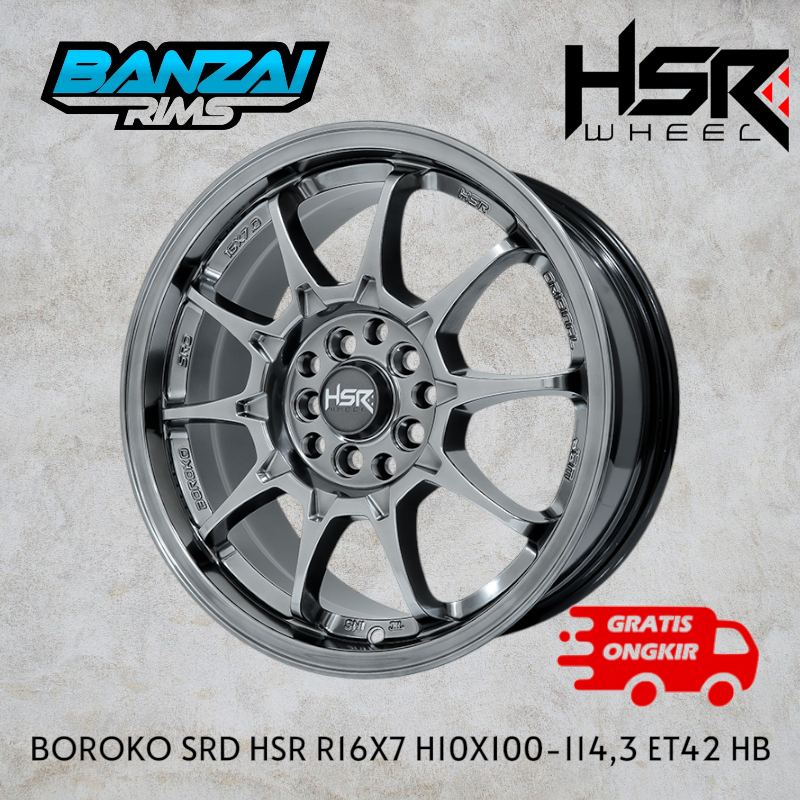 Jual Velg Mobil R16 HSR BOROKO SRD pcd 5x100 dan 5x114,3 /velg racing ...