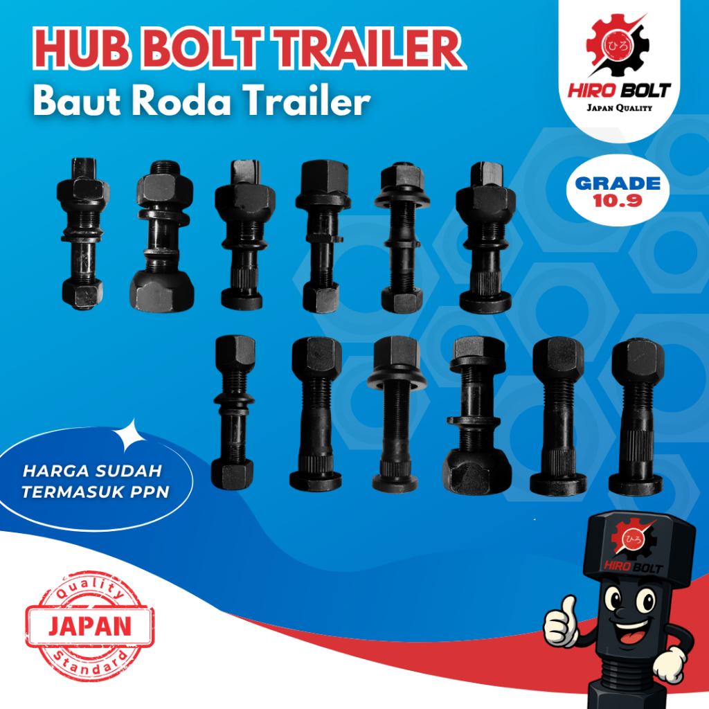 Jual Baut Roda Trailer / Hub Bolt Truck Trailer - Grade 10.9 - M22 ...