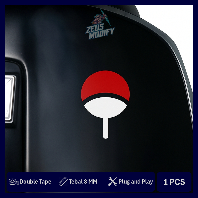 Jual EMBLEM UCHIHA KIPAS RED SILVER NARUTO LOGO TIMBUL AKRILIK BUKAN ...