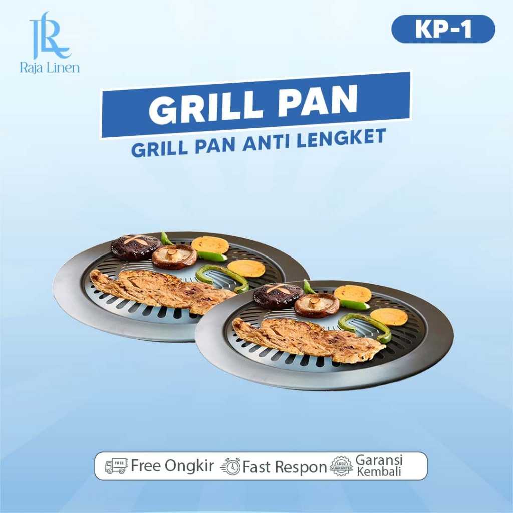 Jual Raja Linen GRILL PAN Anti Lengket pan BBQ/Alat Panggang BBQ Grill ...