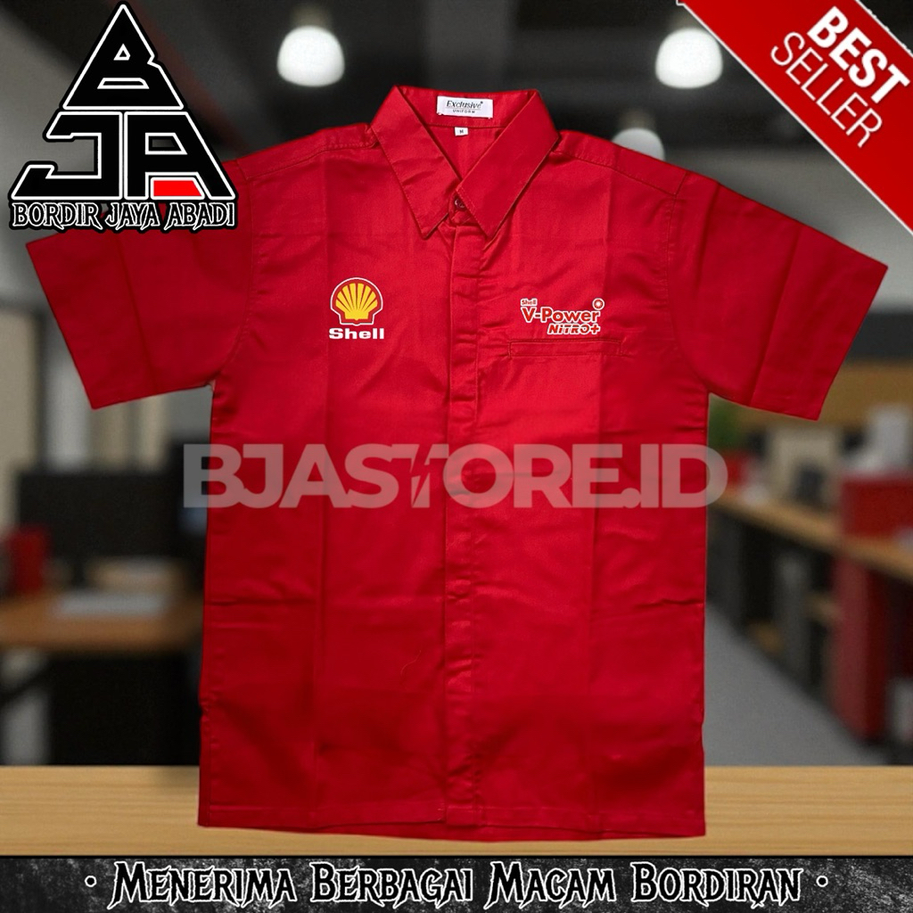 Jual Kemeja Shell V Power Nitro Plus K1 Merah | Shopee Indonesia