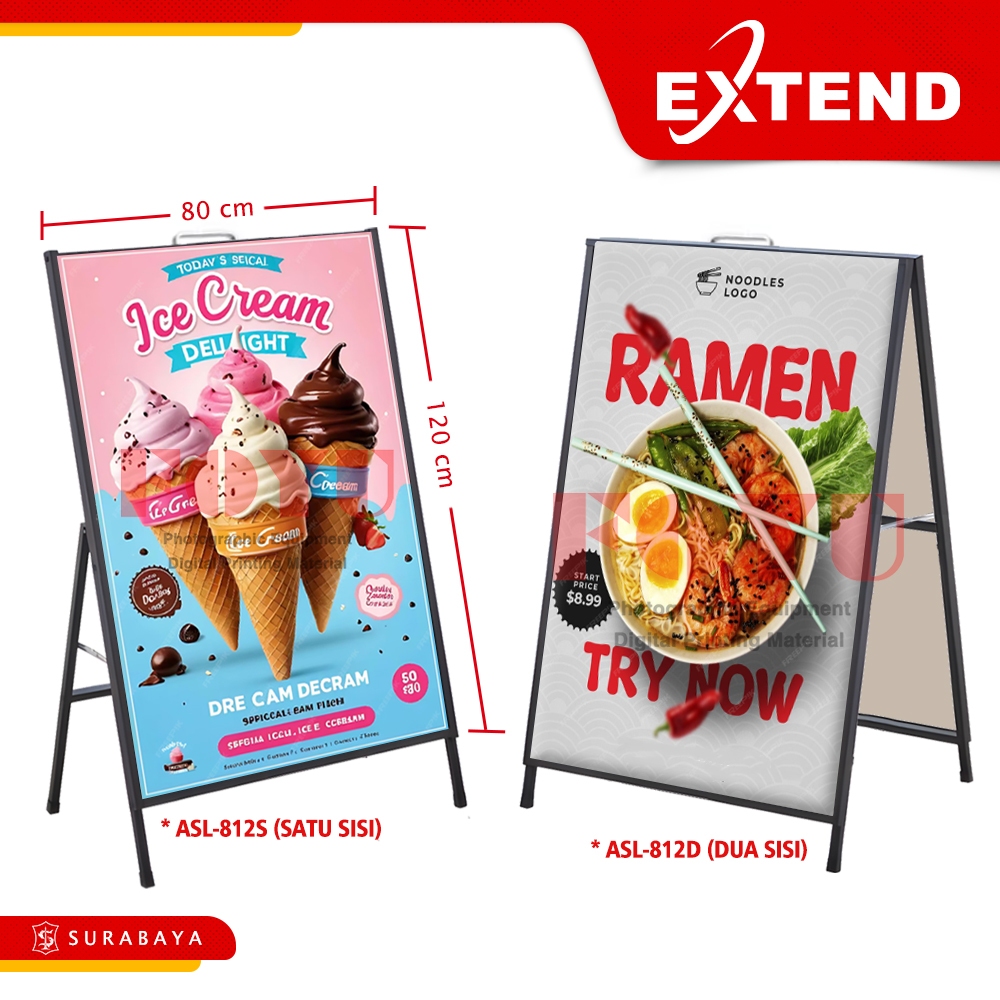 Jual Extend Stand Display Banner Poster Menu Pavement A Sign Board ...