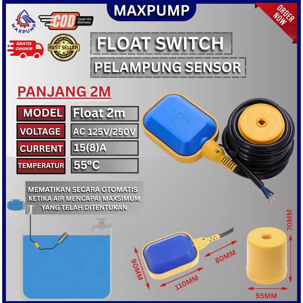 Jual MAXPUMP Float Switch Pelampung Air Radar Tandon Otomatis Kabel ...