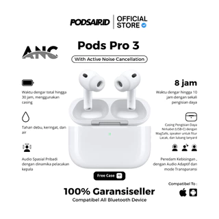 Pods Air Gen Pro 3 ANC Bluetooth Earphone TWS
