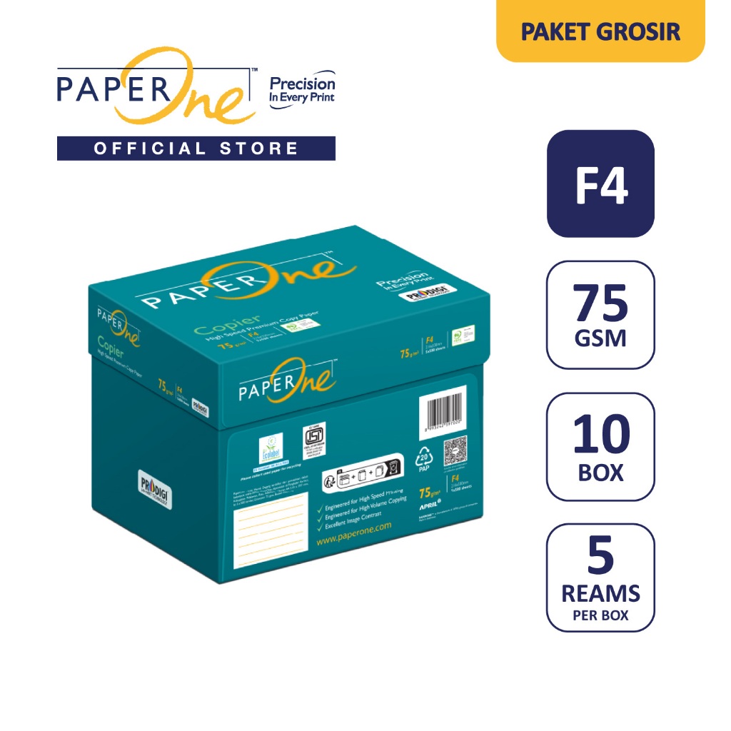 [GROSIR] PaperOne Kertas 75gr Copier 10 Box (50 Rim) Kertas HVS Kertas Fotocopy - Free Ongkir (3)