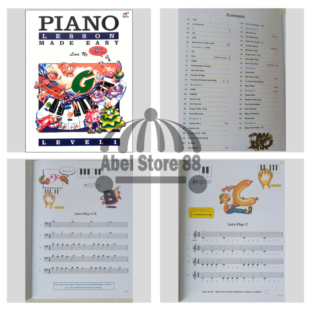 Jual Piano Lesson Made Easy Level 1/2/3 Lina Ng Rhythm MP - Buku ...