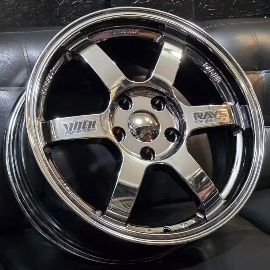 Jual velg racing ring 17 TE37 BLACK CROME R17 LEBAR 7,5 ET 40 velg ...